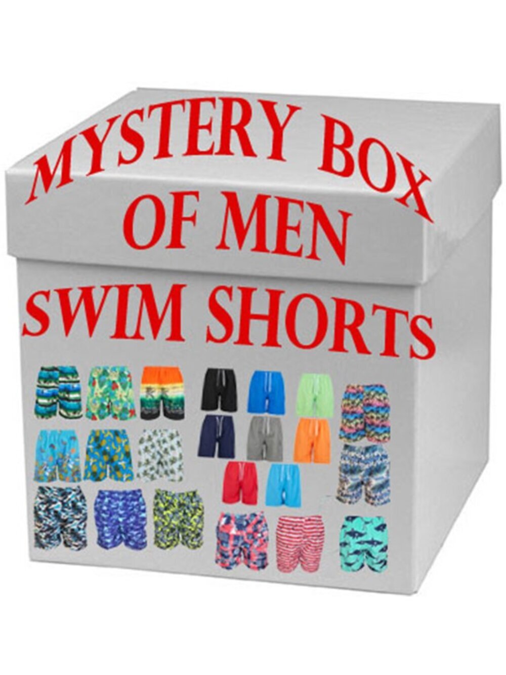 6 Pairs of Assorted Prints and Colors of Men Swimming Trunks, Beach Shorts, NEW